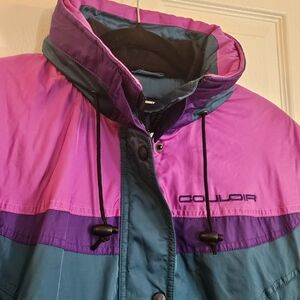 COULOIR Retro Teal, Pink And Purple Ski Puffer